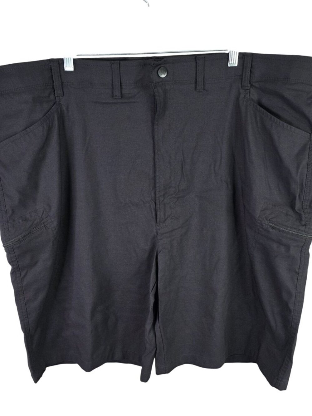 Mens Wrangler Black Cargo Shorts 11" Inseam Nylon Blend Stretch Size 48